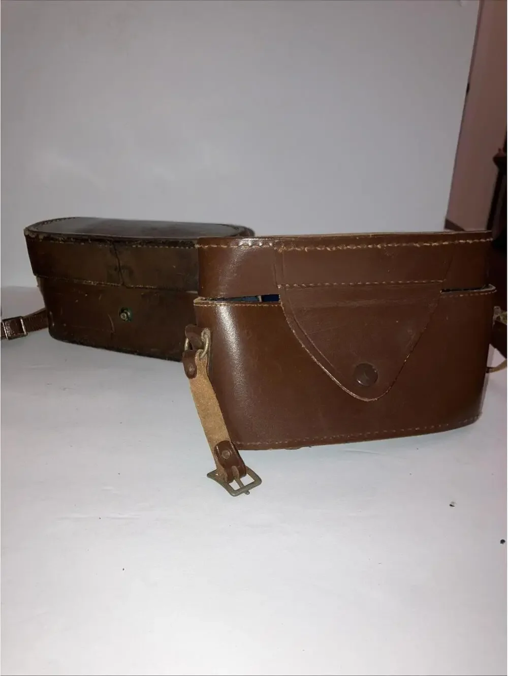 Lot Of 4 Vintage Brown Leather Camera Cases “LOOK”